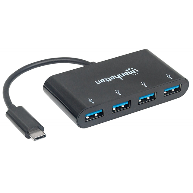 Hub USB-C 3.2 Gen 1 con 4 puertos USB-A Manhattan - 162746