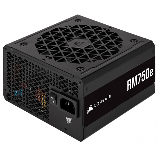 Fuente de Poder Corsair RM750e, 750w, Negro, Low Noise, 80 Plus Gold, Full Modular, Recertificada - CP-9020262-NA/RF 