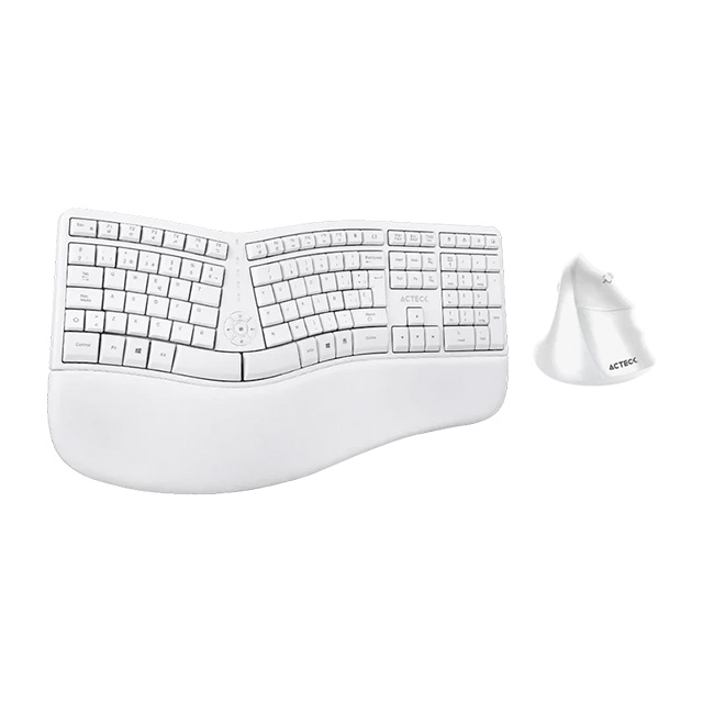 Combo de Teclado y Mouse Acteck Creator Virtuos Fitt MK770, Inalámbrico, Ergonomicos, Español, Blanco - AC-936255