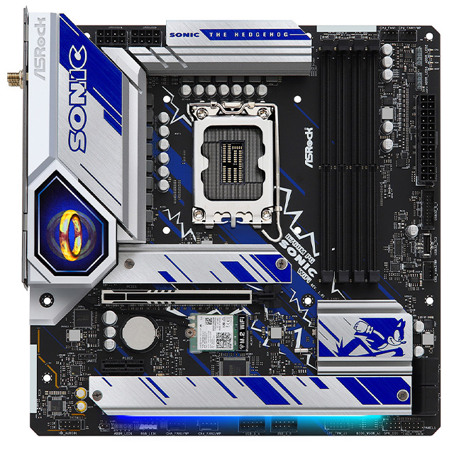 Tarjeta Madre ASRock B760M Phantom Gaming Sonic, 12th, 13th & 14th Gen Intel, Micro-ATX, LGA 1700, DDR5 7200Mhz, 3x M.2, PCIe 5.0