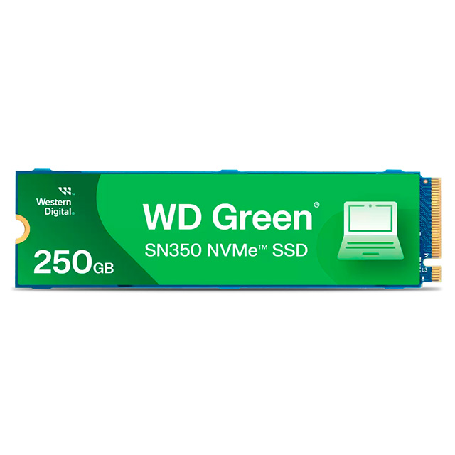 Unidad de Estado Solido SSD NVMe M.2 2280 Western Digital SN350, 250GB, 2,400 / 1,500 MB/s - WDS250G2G0C