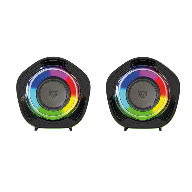 Bocinas Balam Rush Glimm Penta BG545, 2.0 Canales, Bluetooth 5.0 , RGB, USB, Sonido Estereo, Negro - BR-941228