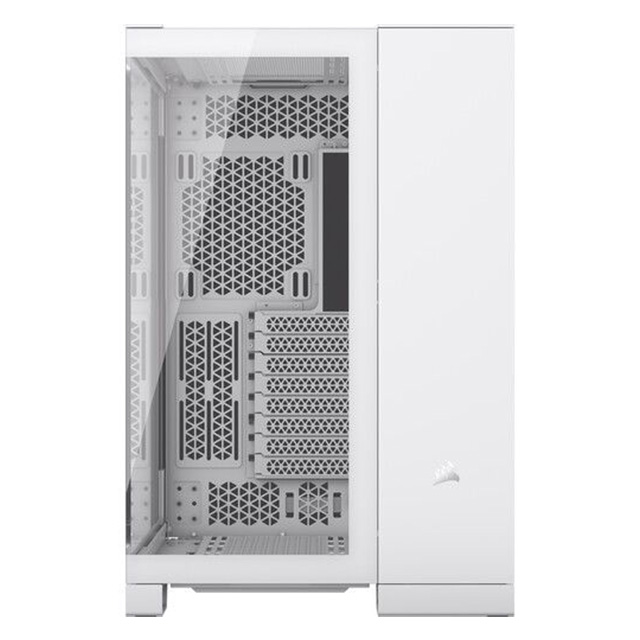 Gabinete Corsair 6500X, E-ATX, Cristal Templado Panoramico, Doble Camara, Compatible con BTF, Sin Ventiladores, Blanco - CC-9011258-WW