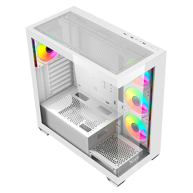 Gabinete Xzeal Yrden XZ-140, ATX, Cristal Templado, 4x Ventiladores ARGB, Blanco - XZCGB08W