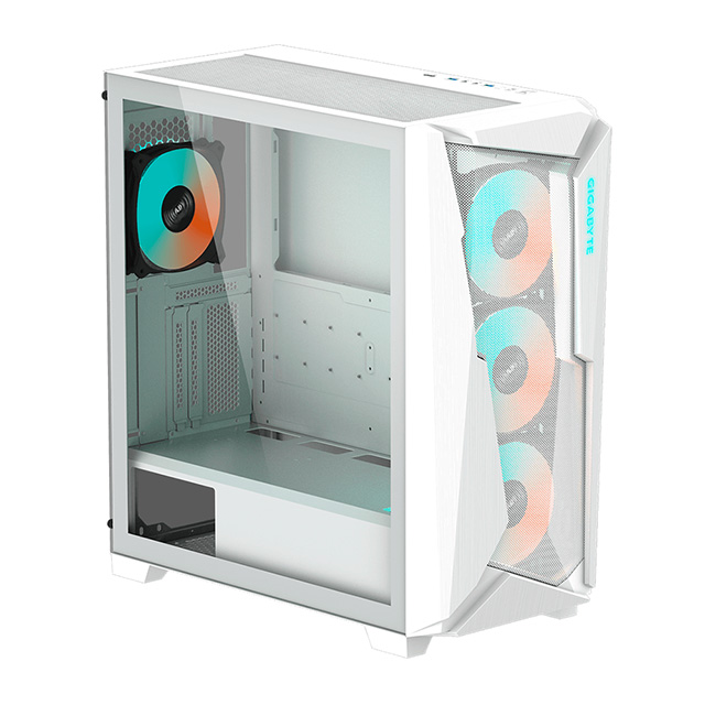 Gabinete Gigabyte C301 Glass, ATX, Cristal Templado, 4x Ventiladores ARGB, Blanco - GB-C301GW