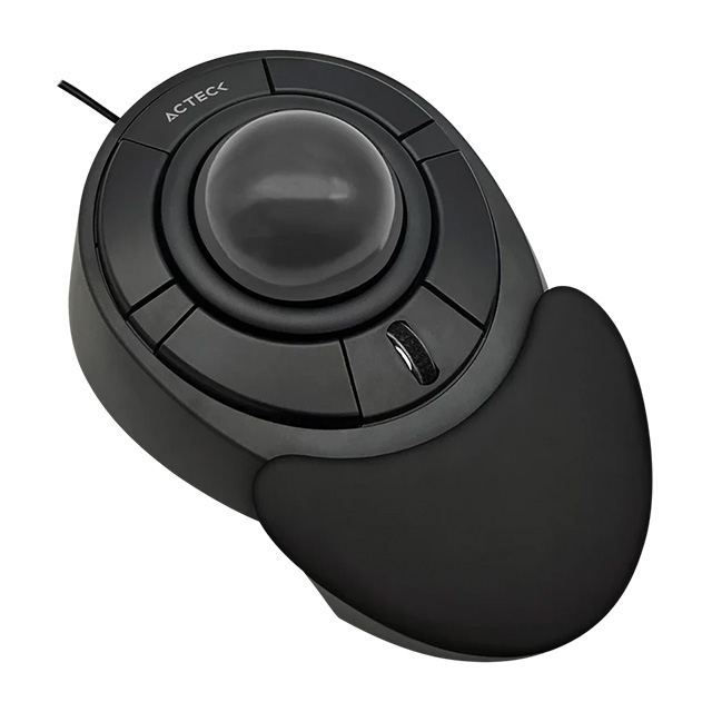 Mouse Acteck Virtuos Art X, Alámbrico, TrackBall, Ergonomico, 1,600 DPI, Negro - AC-939584