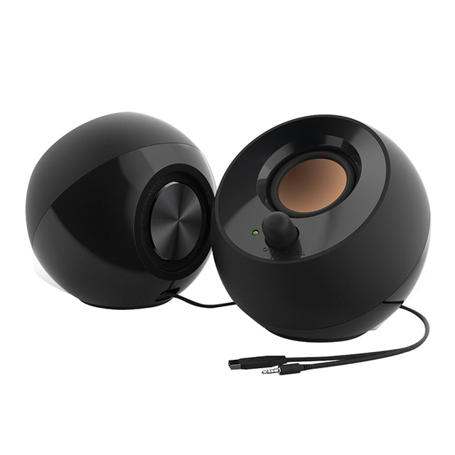 Bocina Creative Pebble 2.0, 4.4W, USB, 3.5mm, Negro - 51MF1680AA000