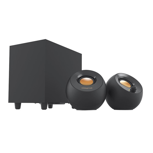 Bocina Creative Pebble Plus 2.1, 8W, USB, 3.5mm, Subwoofer, Negro - 51MF0480AA000