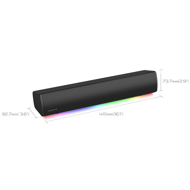 Barra de Sonido Creative Sound Blaster GS3, Bluetooth, 24W, 3.5mm, RGB - 51MF8465AA000