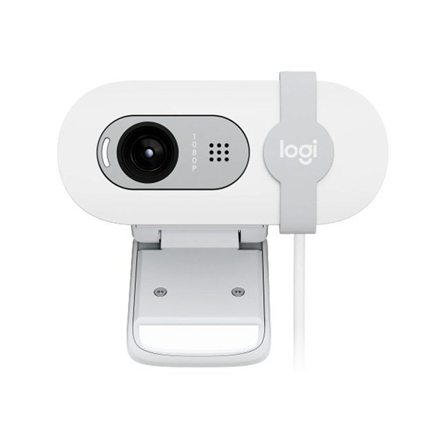 Camara Web Logitech Brio 100, 1080P 30 Fps. 720p 60 Fps, Blanco - 960-001615