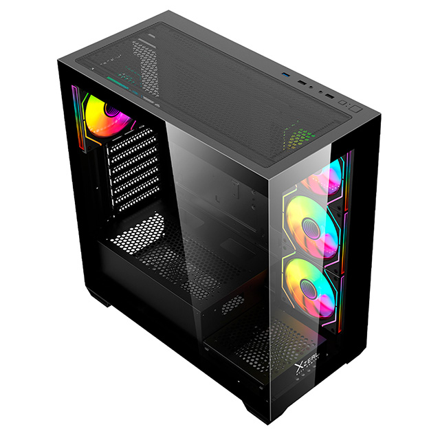 Gabinete Xzeal Yrden XZ-140, ATX, Cristal Templado, 4x Ventiladores ARGB, Negro - XZCGB08B