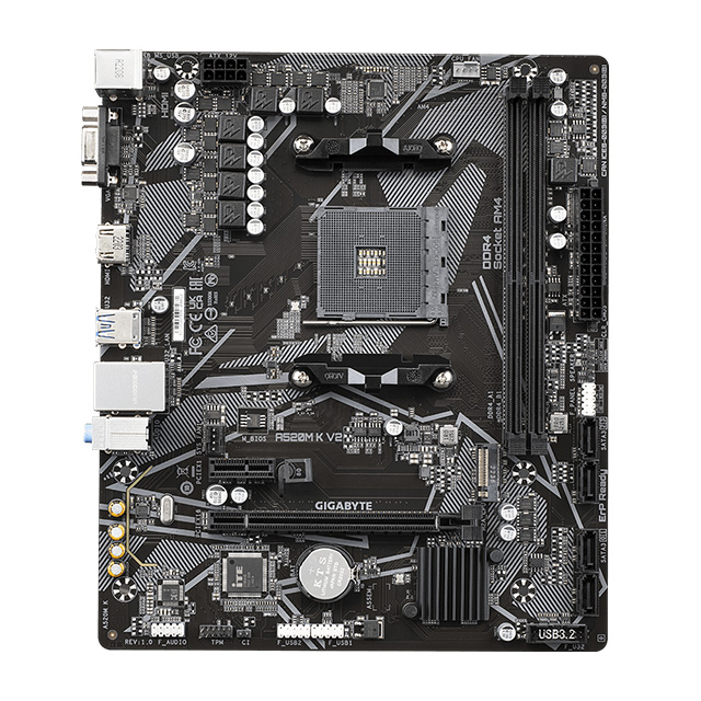 Tarjeta Madre Gigabyte A520M K V2, Micro ATX. AM4, DDR4 4800Mhz, x1 M.2 