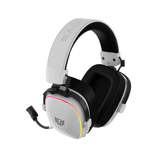 Diadema Gamer Balam Rush Aeon Expert HS1100, Inalámbrico, 3.5mm, Bluetooth, 2.4 MHz, Mic desmontable, Sonido 7.1, PC, Moviles, Consolas, RGB, Recargables, Blanco - BR-938518