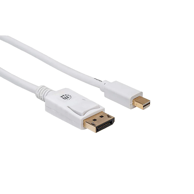 Cable Mini DisplayPort a DisplayPort Manhattan, 2 m, Macho a Macho, Blanco – 324748