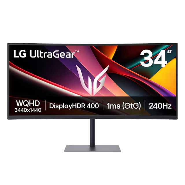 Monitor Gamer LG UltraGear G6 34G630A-B, 34", Curvo 1500R, UltraWide WQHD 3440×1440, VA, 240 Hz, 1 ms, HDMI/DisplayPort/USB-C – 34G630A-B