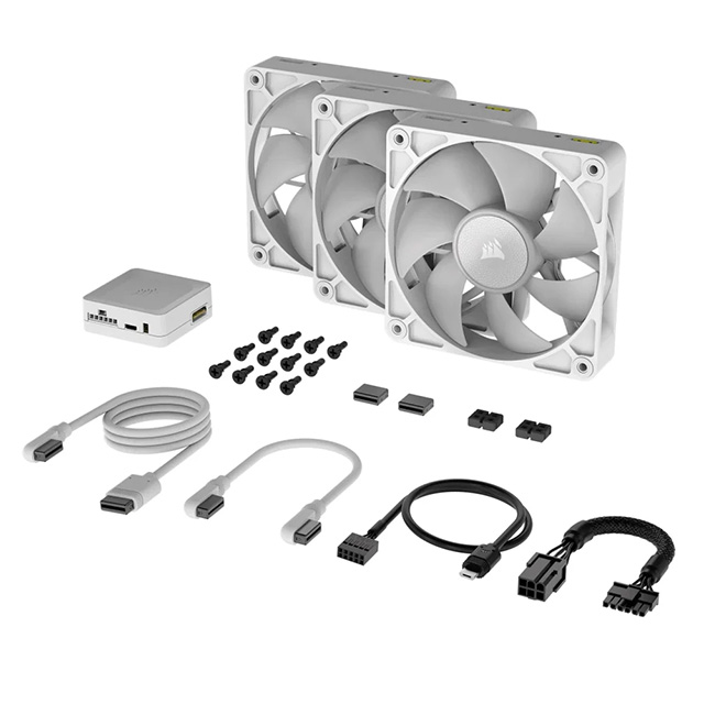 Ventiladores Corsair iCUE Link RX120, 3x120mm, Blanco - CO-9051022-WW