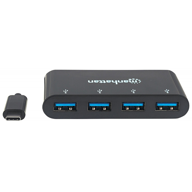 Hub Manhattan USB-C 3.2 Gen 1 con 4 puertos USB-A - 162746