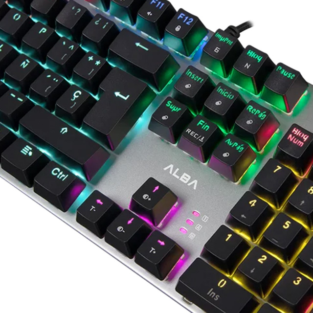 Teclado Gamer Balam Rush Alba KG745, Mecanico, Tecla Azul, RGB, Anti Ghosting, USB, Teclas Programables - BR-929653