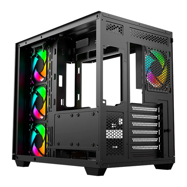 Gabinete Balam Rush Tank Master 9600 TB, Midtower, 4 ventiladores, ATX, Micro-ATX, Mini-ITX, Blanco con Negro - BR-938693