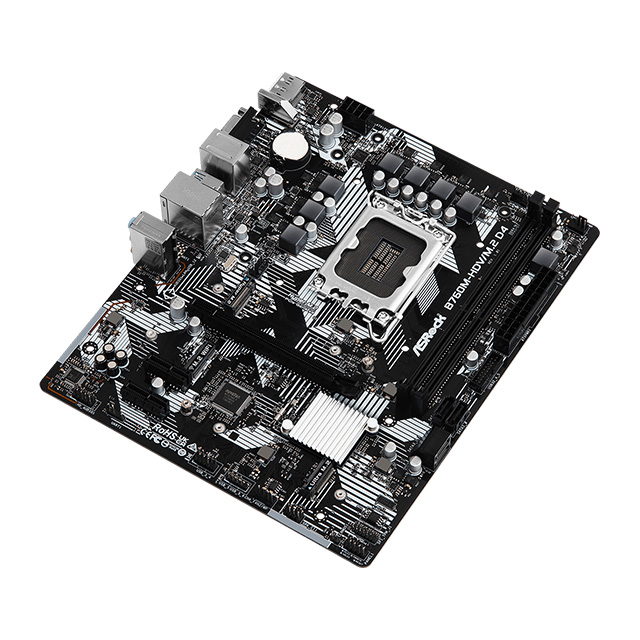 Tarjeta Madre ASRock B760M-HDV/M.2, 12th, 13th & 14th Gen Intel, Micro-ATX, LGA 1700, DDR4 5333Mhz, 1x M.2, PCIe 4.0