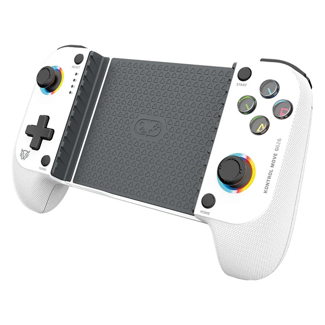 Gamepad Inalambrico Balam Rush Kontrol Move G626, Bluetooth 5.0, Botones Mecanicos, Gatillos Sensibles, RGB, Android, iOS, Blanco - BR-940481