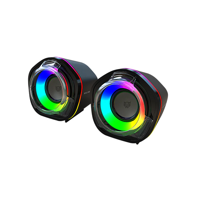 Bocinas Balam Rush Glimm Penta BG545, 2.0 Canales, Bluetooth 5.0 , RGB, USB, Sonido Estereo, Negro - BR-941228