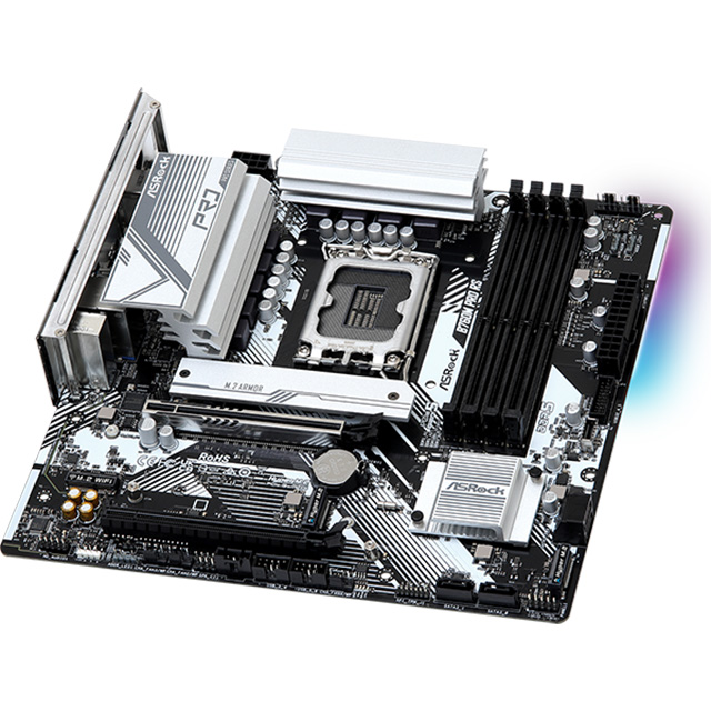 Tarjeta Madre ASRock B760M PRO RS, LGA1700, Micro-ATX, DDR5 7200Mhz, 3x M.2, PCIe 4.0