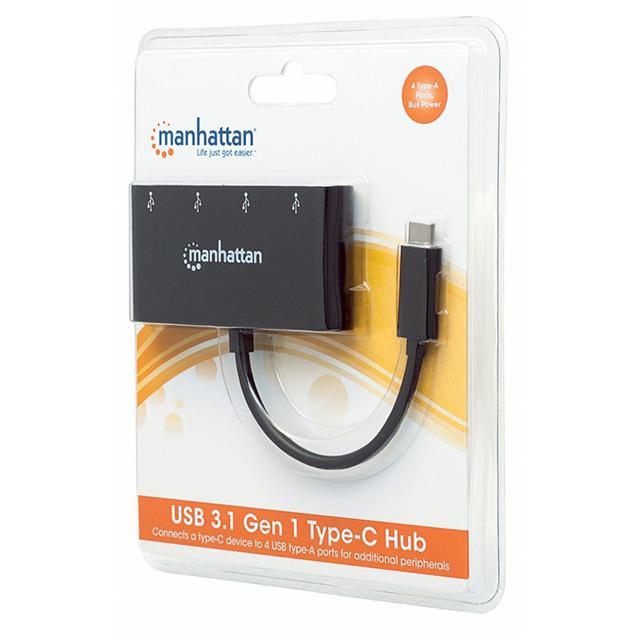 Hub Manhattan USB-C 3.2 Gen 1 con 4 puertos USB-A - 162746