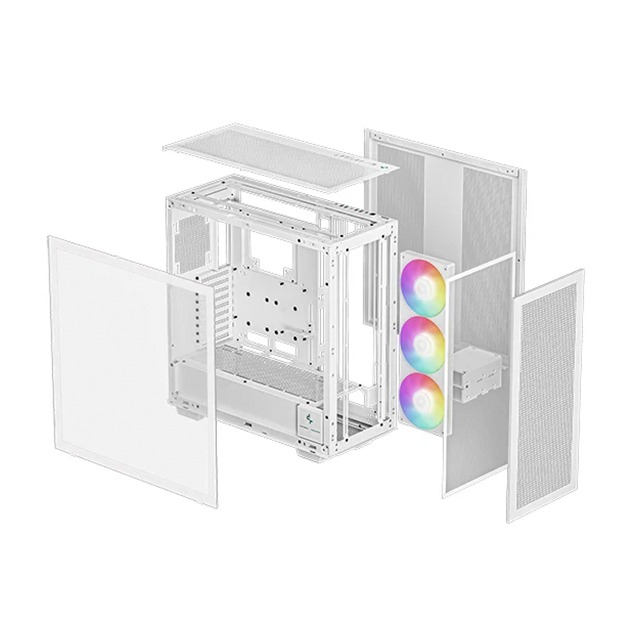 Gabinete DeepCool Morpheus, 1 Ventilador x 420mm (3 en 1) ARGB, E- ATX, Blanco - R-MORPHEUS-WH