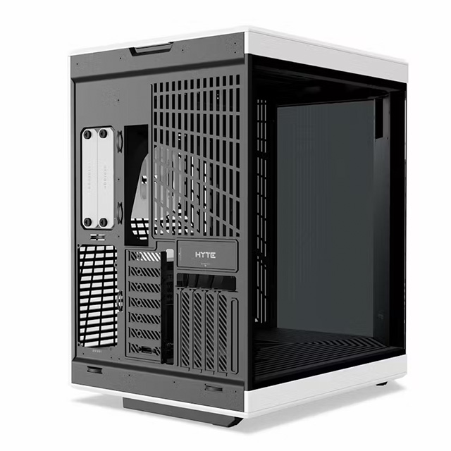 Gabinete Hyte Y70, Pantalla Touchscreen 4k/60Hz, Midtower, E-ATX, Blanco con Negro - CS-HYTE-Y70-BW-L