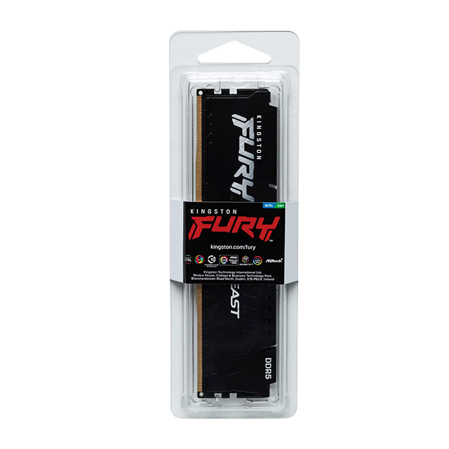 Memoria RAM Kingston Fury Beast 16 GB, DDR5, 5600 MT/s, EXPO, CL36, Disipador – KF556C36BBE-16