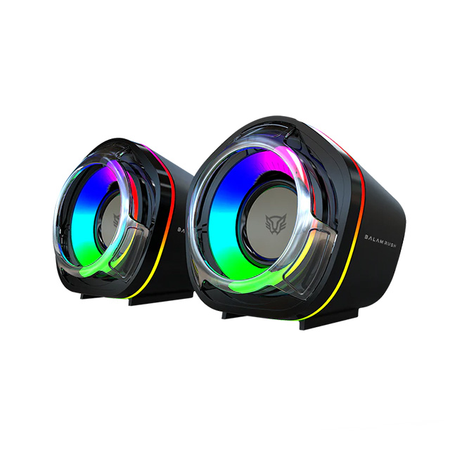 Bocinas Balam Rush Glimm Penta BG545, 2.0 Canales, Bluetooth 5.0 , RGB, USB, Sonido Estereo, Negro - BR-941228