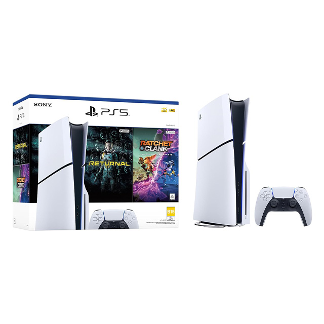 Consola Playstation 5 Slim + Pack con 2 juegos, Standard Edition, PS5 Slim, 1TB