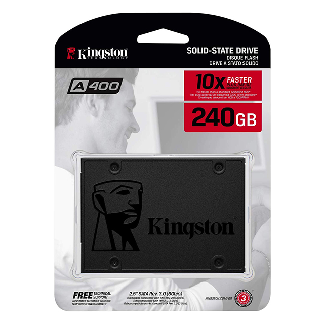 Unidad de Estado Solido SSD Kingston 240GB, SA400S37/240G, 500/350, SATA