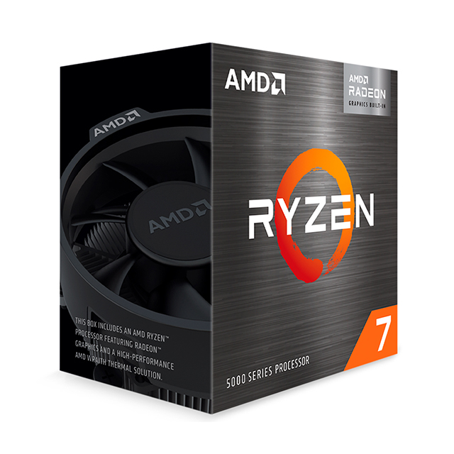 Procesador AMD Ryzen 7 5700G, 8 Cores, 16 Threads, Radeon 8 Graphics, 3.8Ghz Base, 4.6Ghz Max, Socket AM4, Wraith Stealth - 100-100000263BOX
