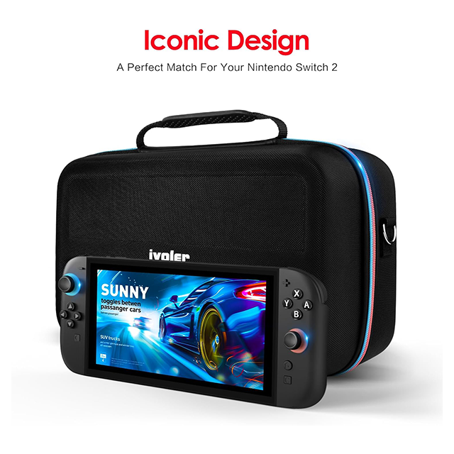 Funda ivoler para Nintendo Switch 2, Estuche Rígido Portátil de Transporte para Viaje