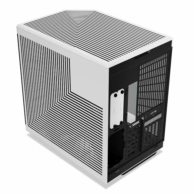 Gabinete Hyte Y70, Pantalla Touchscreen 4k/60Hz, Midtower, E-ATX, Blanco con Negro - CS-HYTE-Y70-BW-L