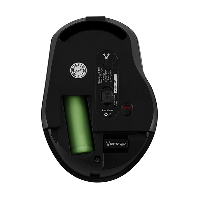 Mouse Vorago MO-450, Inalambrico, Recargable USB Tipo-C, Bluetooth - MO-450