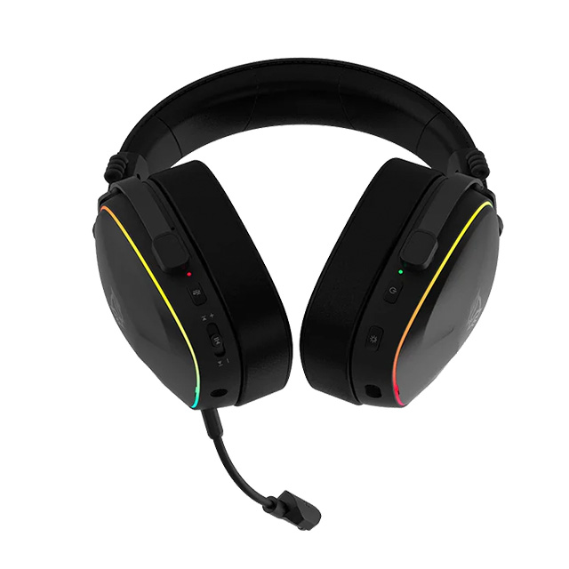 Diadema Gamer Balam Rush Aeon Expert HS1100, Inalámbrico, 3.5mm, Bluetooth, 2.4 MHz, Mic desmontable, Sonido 7.1, PC, Moviles, Consolas, RGB, Recargables, Negro - BR-938501