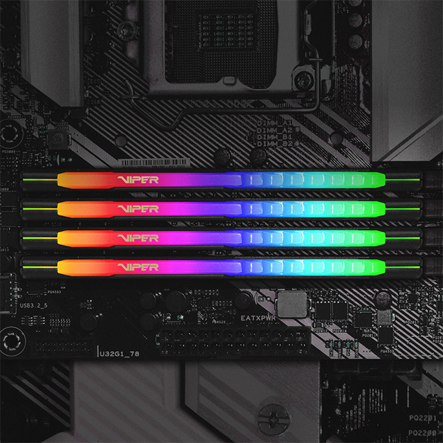 Memoria RAM Viper Steel RGB, 32GB, 1x32, DDR4 3600Mhz, RGB - PVSR432G360C0