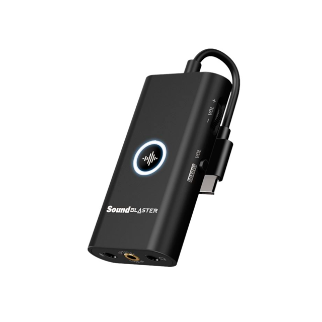 Tarjeta de Sonido Externa Creative Sound Blaster G3, USB-C, DAC 24-bit/96kHz, Amplificador de Audífonos, 7.1 Virtual – 70SB183000000