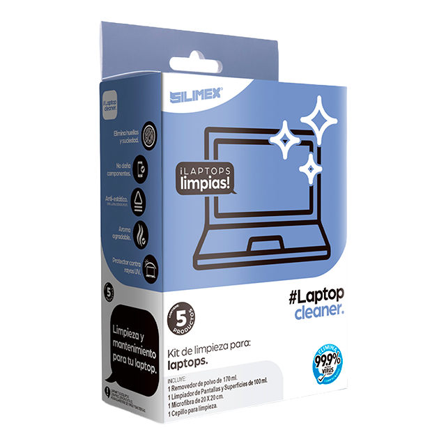 Kit de Limpieza para Laptop y Pantallas Silimex, Antiestático, Cepillo Incluido – 750300219625
