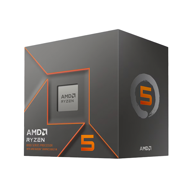 Procesador AMD Ryzen 5 8500G, 6 núcleos, 12 hilos, 3.5 GHz base, AM5, Radeon 740M, incluye disipador – 100-100000931BOX