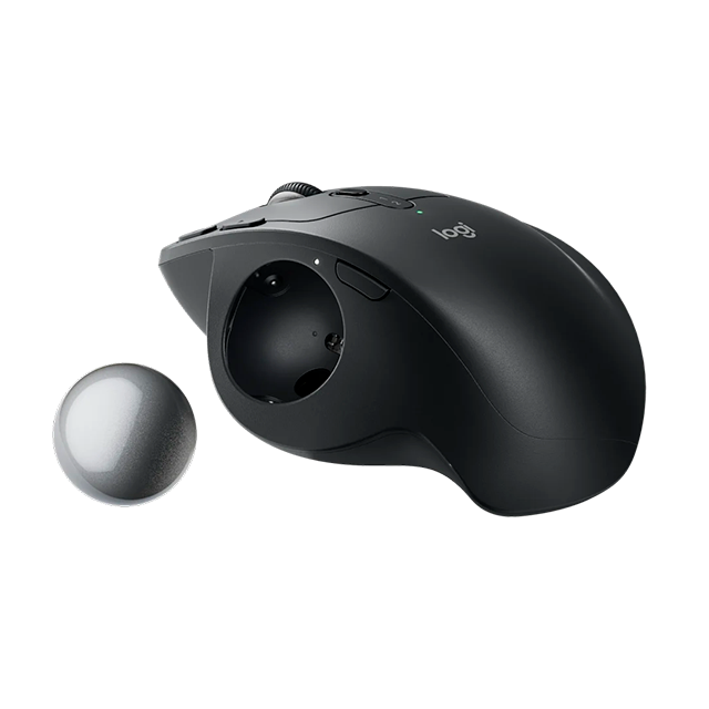 Trackball Inalámbrico Logitech MX Ergo S, Bluetooth / 2.4 GHz, ergonómico, grafito – 910-007261