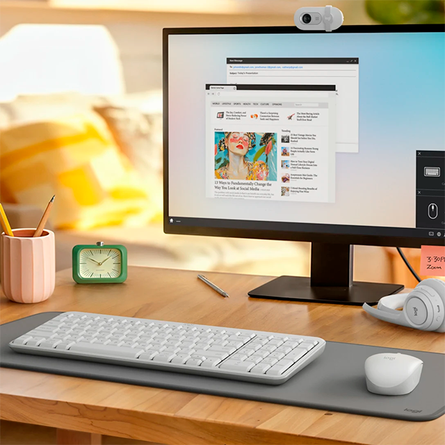 Combo Teclado y Mouse Logitech MK250 Inalámbrico, Compacto, Blanco – 920-013514