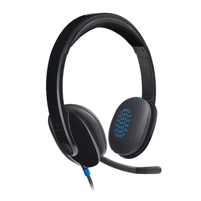Diadema Logitech H540 USB, sonido estéreo, micrófono con cancelación de ruido, USB-A – 981-000510