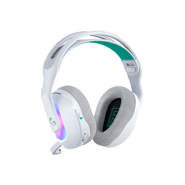 Diadema Gaming Logitech G522 LIGHTSPEED, RGB, Inalámbricos, Recargables, Sonido Surround, Micrófono Abatible, Color Blanco - 981-001549