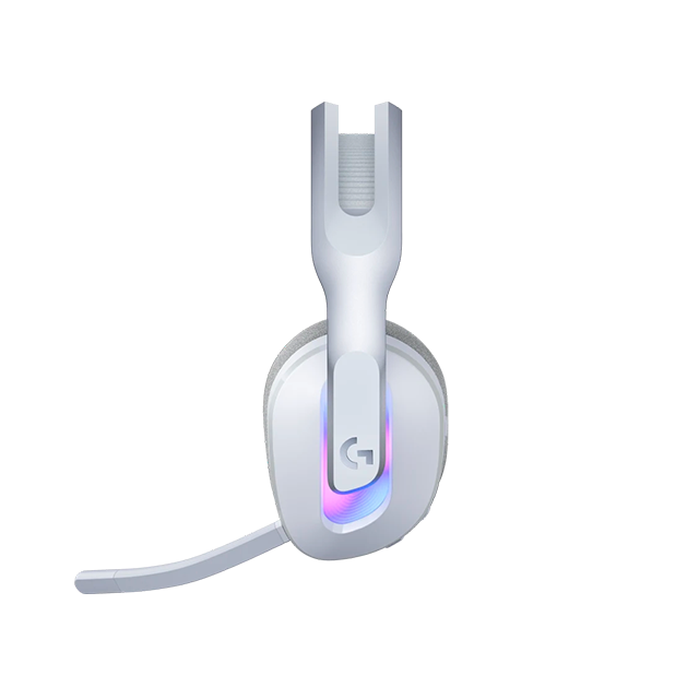Diadema Gaming Logitech G522 LIGHTSPEED, RGB, Inalámbricos, Recargables, Sonido Surround, Micrófono Abatible, Color Blanco - 981-001549