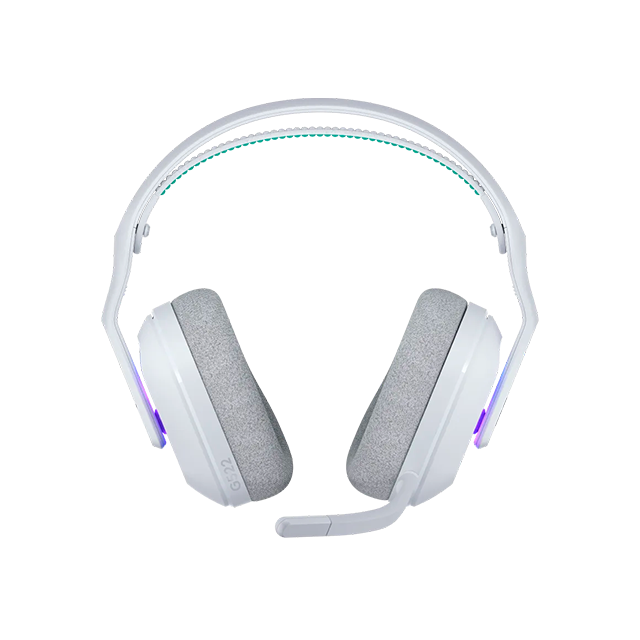 Diadema Gaming Logitech G522 LIGHTSPEED, RGB, Inalámbricos, Recargables, Sonido Surround, Micrófono Abatible, Color Blanco - 981-001549