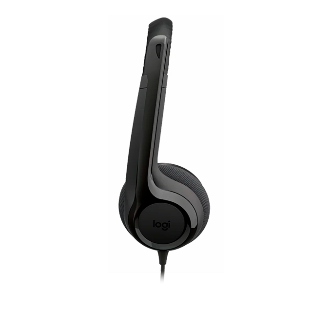 Diadema Logitech H390 USB-C, sonido estéreo, micrófono con cancelación de ruido, USB-C, Midnight Black – 981-001575
